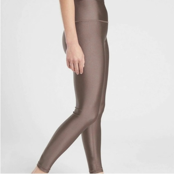 Athleta Pants - Athleta Elation Shine Tight size Medium Coffee Shine Leggings Athletic